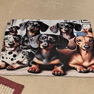 Dachshund Print Dog Mat 39 X 29
